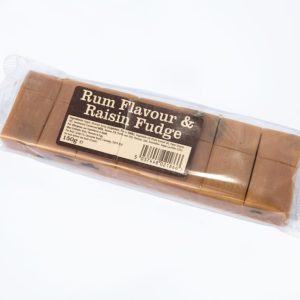 Rum Flavour and Raisin Fudge